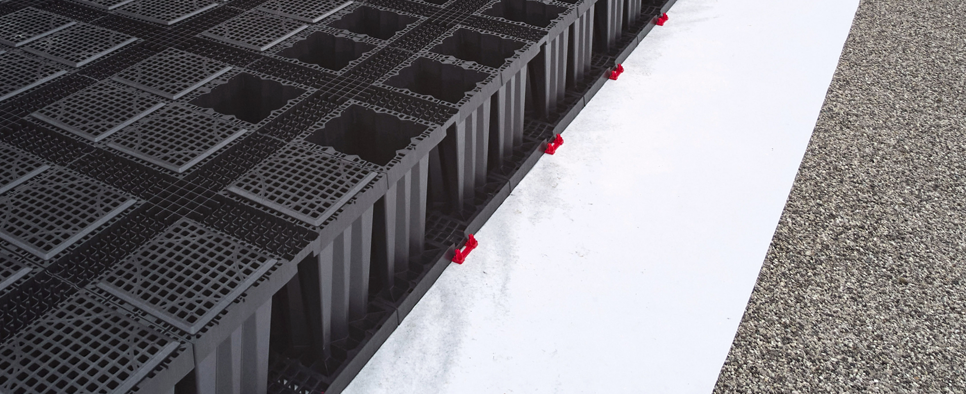 Aquabox Half solution successfully solved shallow-installation challenge at residential complex in Marcon, Venice